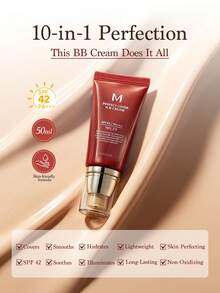 Missha BB Cream & Radiance Primer With Full Coverage, Anti-Aging SPF42 - MISSHA M Perfect Cover, 50ml-Long Lasting Full Coverage, Hydrating, Flawless Skin Makeup, CC Cream, Face Whitening Cream Hydrate Holiday Essential Rose Girl Best Color Charm Vibe, Christmas Gifts For Women, Fancy Fashion Women Brand Makeup Back To School, Wedding Dress For Bride, Summer, Valentines, Vacation, Valentine's Day - No.23 Natural Beige & Skin-toned primer - 查看 3