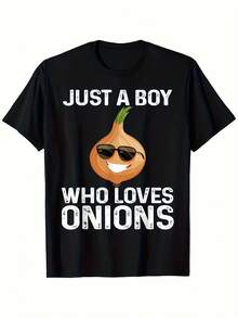 Camiseta Vegana Divertida para Hombre - Diseño de Chico que Ama las Cebollas - Algodón Puro de 180g de Alto Gramaje, Corte Regular, Manga Corta, Cuello Redondo - Regalo Humorístico para Vegetarianos, Adecuada para Uso Diario, Fiestas de Disfraces y Eventos Temáticos de Cebollas - Camiseta Divertida - Negro - Ver 6