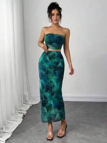 Conjunto de dos piezas para mujer para uso diario - Verde - Ver 4