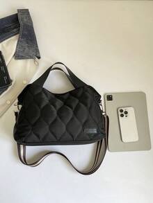 Bolso de mano para mujer, bolso ligero y esponjoso, adecuado para viajes, trabajo, playa, gimnasio, compras - Negro 6 - Ver 10