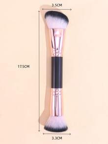 Pincel de maquillaje multifuncional 2 en 1, pincel de contorno y pincel de rubor, crea un maquillaje perfecto sin esfuerzo, adecuado para principiantes, herramienta de belleza portátil - Multicolor - Ver 6