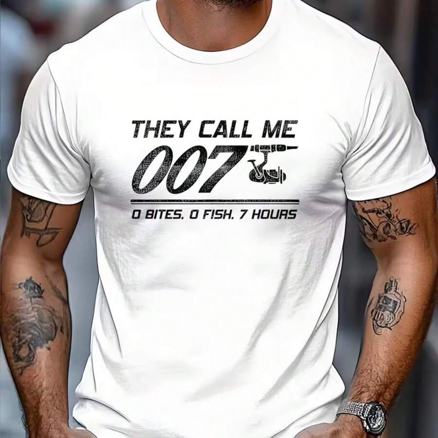 Printed T-Shirt For Men And Women - 白色 - 查看 1