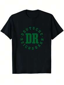 Camiseta Gráfica para Hombre Deutsche Reichsbahn DR - Diseño Retro de Tren Alemán con Logotipo DB, Adecuada para Vestimenta Casual, Todas las Temporadas, Tallas hasta 5XL, Lavable a Mano, Estilo Nostálgico. - Negro - Ver 6