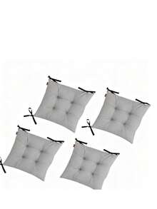 4 Packs Pofidik Chair Seat Cushions, 40*40 Cm – Extra Soft & Comfortable In Der Turkei - Grey - View 3