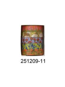 Set de 5 rollos/caja de cinta washi deliciosa con temática de frutas, diseños de estampados de diferentes frutas, cinta decorativa adecuada para hacer diarios DIY, scrapbooks, tarjetas y decoración de cajas de regalo - Multicolor - Ver 15