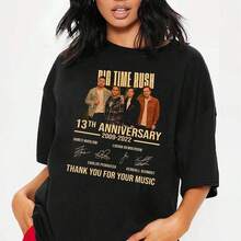 Ropa para Niñas con Estampado del 13º Aniversario de Big Time Rush, Camiseta para Mujer - Negro - Ver 6