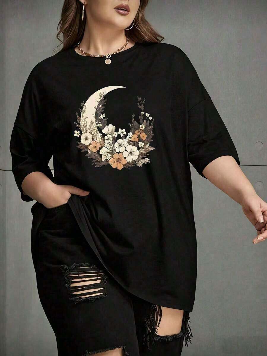 1 pieza de camisetas unisex de cuello redondo y manga corta de diseñadas por artistas Y2K en el estilo Bababask, hechas de 100% algodón puro. Son casuales y versátiles, adecuados para ropa de calle, salidas diarias, campamentos, conciertos, eventos de hip-hop, rock y rap, con patrones de celebridades. Ideal para festivales, otoño y uso durante todo el año.Suitable for spring, summer and autumn - Negro - Ver 1