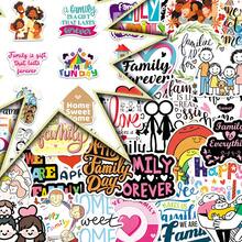 50pcs Cartoon Family English Phrase "Home" Themed Creative Decorative Hole Board Stickers - Multicolor - View 3