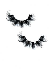 10 Pairs Russian Transparent Stem False Eyelashes, D-Curl Voluminous, Suitable For Daily And Party Makeup, Long-Lasting Natural Look - Black - View 5