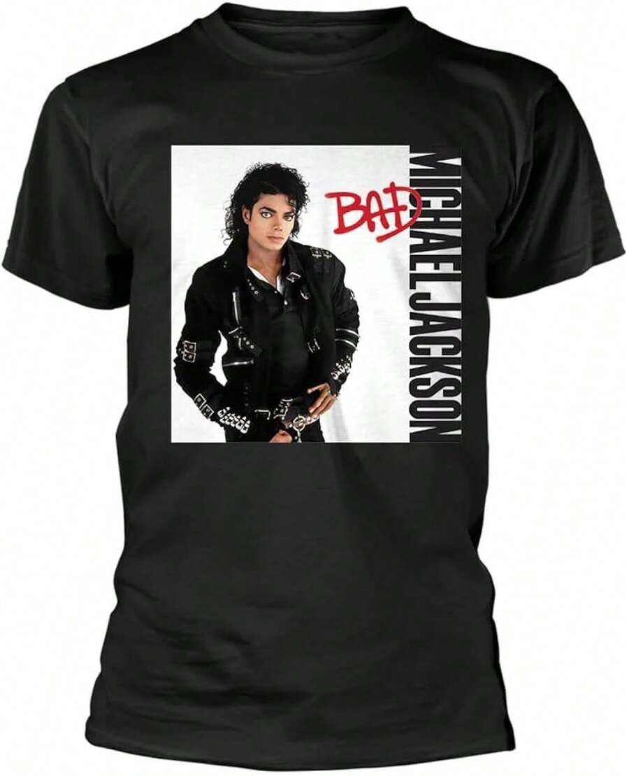 T-Shirt With The Bad Album Cover In 's Blouses, Blouses, Casual Blouses For Women, Casual Tops For Women, Women's Tops, Tops, Unisex. - 黑色 - 查看 1