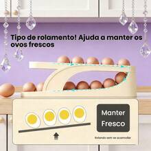 Egg Organizer With 4 Rolling Tiers For 30 Eggs, Dispenser And Refrigerator Organizer - 查看 3