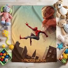 1pc Cartoon Character Printed Blanket,Superhero Movie Print Blanket,Retro Cartoon Style Throw Blanket,Cartoon Character Printed Blanket,All-Season Universal Nap Blanket,Character Home Decor Blanket,Modern Fashion Gift Suitable For Home Bedroom Bed Sofa Office Lunch Break Cover Picnic Blanket - Nhiều màu - Xem 3