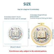 Artistic Nature-Inspired Book, Envelope, Floral & Butterfly Embroidery Kit, Beginner-Friendly With Tools, Bedroom/Living Room Decor, Gift - Multicolor - View 3