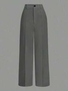 Pantalones blancos casuales/de trabajo para mujer - Gris Oscuro - Ver 6