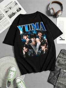 Yuma & Team Retro T-Shirt, Back To Life Album T-Shirt, Go In Blind T-Shirt, Team Member T-Shirt, Gift, World Tour Pullover T-Shirt, Taki - Black - View 1