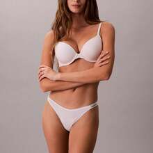 Calvin Klein Calvinklein Icon Logo Dipped String Thong Underwear  Women  Panties QD5157 - Hoa tử đinh hương phủ sương - Xem 4