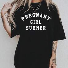 Camiseta de Maternidad de Verano – Camiseta Atrevida para Anunciar el Embarazo para Futuras Mamás, Camiseta con Gráfico de Mamá Adorable, Top para Revelar el Embarazo, Regalo para Futura Mamá, Camiseta Casual de Algodón para Verano, Atuendo Moderno para Anunciar el Bebé, Perfecto para el Estilo de Futura Mamá - Negro - Ver 1