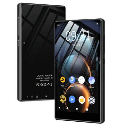 Máy nghe nhạc MP3/MP4 màn hình cảm ứng 5.0 inch, Bluetooth WiFi, hệ điều hành Android chất lượng cao, bộ nhớ trong 4+32GB, có thể mở rộng lên đến 512GB, hỗ trợ sách điện tử.