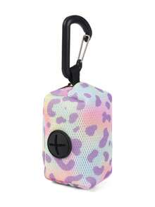 1pc Abstract Design Cute Pet Waste Bag Dispenser, Without Waste Bags, Compatible With Any Dog Leash - Multicolor - View 11