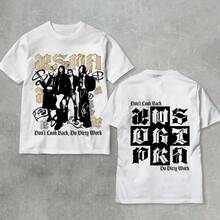 Camiseta Retro de Aespa Dirty Work, Sudadera Dirty Work, Miembros de Aespa Karina, Giselle, NingNing, Winter, Camiseta de la gira AESPA Synk Parallel Line - Negro - Ver 5
