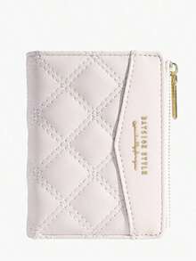 BATSIOE 2026 Cartera Corta para Mujer con Bordado, Conexión TPU, Porta Tarjetas de Identificación de Estudiante, Monedero, Bolso Minimalista, Estuche para Tarjetas - Albaricoque - Ver 11
