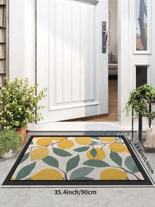 DAJIANG 1pc Lemon Print Multi-Color Doormat, Outdoor Carpet, Kitchen Carpet, Corridor Carpet, Suitable For Bathroom, Kitchen, Outdoor, Indoor, Corridor, Bedroom, Living Room, Bedside, Machine Washable, Easy To Clean, Non-Slip Bottom, Suitable For Bedroom Decor, Japanese And Nordic Style Decor, Bathroom Decor, Decorative Carpet, Bathroom Supplies - Multicolor - View 15