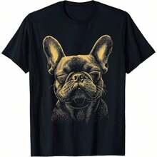 1 Piece Cottage Core T-Shirt With Poodle Dog Playing Guitar Design, All Seasons, 100% Cotton, Single Side Print, Round Neck, Short Sleeve, Unisex, Base Layer, 180g, 100% Cotton. - Màu 1 - Xem 1