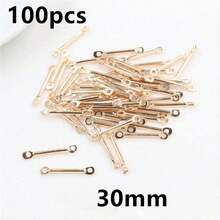 100個 15-40mm 長條形連接件 DIY 珠寶製作配件 適用於耳環和項鍊 - bar connector charms - 查看 15