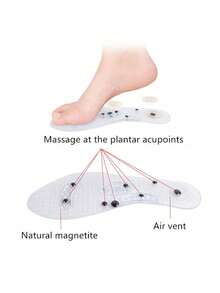 1 đôi lót giày massage từ tính trong suốt, thoáng khí, mềm mại, dài đến mắt cá chân, phù hợp với giày cao gót, dép xăng đan và nhiều loại giày khác. - Trong sáng - Xem 5