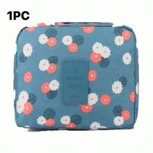 1pc Dual-Layer Waterproof Handbag With Hook, Separate Dry & Wet Compartments, Multi-Functional PU Leather Large Capacity Cosmetic Organizer Bag, Suitable For Travel, Bedroom, Hiking, Bathroom And More Scenarios - View 11