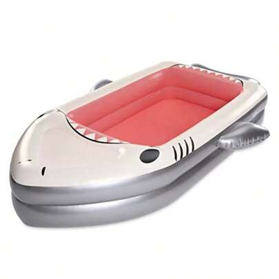 Funsicle Big Jaws - Piscina Inflable sobre el Suelo, 120 x 72 x 18 Pulgadas
