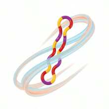 Creative Adult Stress Relief Toy - Infinity Twist Rope Twisting Toy, Twist Twist Circle Wrap Toy, Twist Twist Fun Stress Relief Toy For Adults, Infinity Decompression Transforming Twist Rope, Relieve Work And Life Pressure Small Toy - Color - View 11