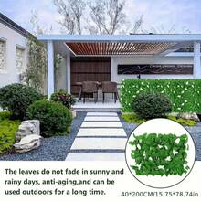 Hàng rào chắn riêng tư có thể mở rộng, thích hợp cho ban công, sân vườn, ngoài trời, hàng rào lưới nhân tạo, tấm hàng rào dây leo giả, thích hợp cho tường ngoài trời, vườn, trang trí sân sau nhà. - Hàng rào chắn - Xem 3