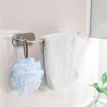 Giá đựng khăn giấy một hàng bằng thép không gỉ bền chắc, dung tích lớn, chống gỉ, kiểu dáng tối giản màu bạc với thiết kế một hàng tinh gọn và cạnh được bo tròn, giá treo khăn đa năng, dùng cho nhà bếp, phòng tắm và sử dụng hàng ngày. - Bạc - Xem 5