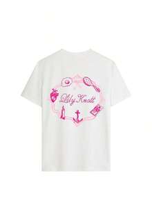 Respirable Camiseta de manga corta con estampado de escamas estilo retro para mujer, estética, con gráficos feministas, de corte holgado, cuello redondo estilo Y2K para uso diario, estilo urbano, atuendo de verano, vacaciones, blusas elegantes para dama, ropa deportiva de mujer,  mujer - Blanco - Ver 2