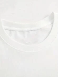 Cozy Comfy Lounge, camiseta de manga corta de cuello redondo para mujer, de corte holgado, con una base blanca sencilla y un estampado floral azul, cómoda y agradable al tacto, lavable a máquina, disponible en corte holgado. Ropa de hogar suave y relajada. - Negro - Ver 10