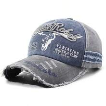 Coated Washed Vintage Baseball Cap, 5-Panel Adjustable Brim Distressed Sun Hat, Suitable For Spring, Autumn And All Seasons - A - View 11