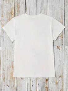 1 Piece Women's Crew Neck T-Shirt - Horse Design With Sparkling Details, Casual Top, Lightweight, For Summer/Spring, Machine Washable, Regular Fit, Blouse For Casual Wear (Comfortable) 180g 100% Cotton - 黑色 - 查看 7
