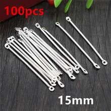100個 15-40mm 長條形連接件 DIY 珠寶製作配件 適用於耳環和項鍊 - bar connector charms - 查看 30