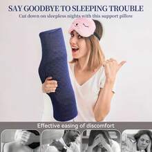 1 pieza Almohada de soporte ergonómica para el cuello - Producto de cuidado del cuello portátil y cómodo para una relajación instantánea, cojín para las piernas, diseñado para dormir, opción ideal para aliviar la rigidez del cuello, almohada de soporte para durmientes de lado, almohada para la columna cervical, almohada de espuma de memoria para dormir, almohada de soporte para el cuello, adecuada para durmientes de lado y espalda, almohada de cabecera, almohada cervical para dormir, cojín para el cuello, aliviar el cuello rígido, almohada de cabecera, almohada de soporte para el cuello de durmiente de lado - Multicolor - Ver 3