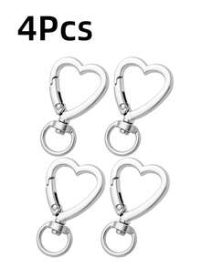 Móc khóa hình trái tim có khóa xoay, móc khóa carabiner hình trái tim màu bạc dễ thương bằng hợp kim kẽm, kẹp ba lô, dùng để tự làm túi xách, móc treo, dây đeo điện thoại, móc ví và vòng chìa khóa thời trang. - Quyên góp vì tình yêu thương - Xem 13