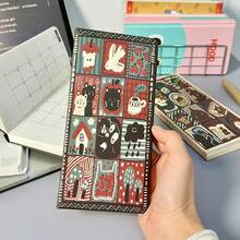 Retro Graffiti A6 Narrow Hardcover Planner Multifunctional Notebook Journal Aesthetic Writing Schedule Organizer Portable Daily Carry Student Creative Stationery High Aesthetic Minimalist Design Office Study Record Book - 白色的 - 查看 5