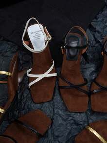 New Summer High Heel Strap Unique Design Sandals - White - View 8