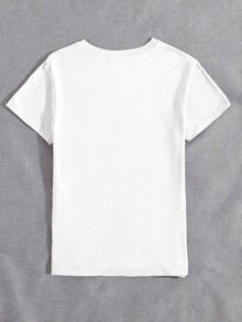 1 Pieza de Camiseta Casual de Moda para Hombres y Mujeres con Estampado Gráfico de Perro en Estilo Vintage, Camiseta de Manga Corta con Cuello Redondo para Mujer, Estilo Minimalista para Uso Diario, Adecuada para Uso en Exteriores. Versátil, fácil de combinar, ideal para uso diario, estilo urbano, conjuntos de vacaciones, conjuntos de fin de semana. - Blanco 3 - Ver 2