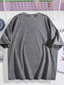 Disney Oversize Round Neck Washed T-Shirt With Disney Mickey Mouse Print, Disneyland, Disney Animal Kingdom, Disney Family Vacation Trip, Summer Outfits For Women, Vacation Outfits Women, Dresses,, Dresses For Women, Summer Clothes, Summer Tops, Capris For Women, Rompers For Women, Jeans For Women, Jorts, Graphic Tees Women, Tank Tops Women, Dresses For Women Summer, Summer Tops, Summer Clothes, Summer, Swimsuits For Woman, Bathing Suits For Women, Bikinis, White Tank Top, Women Sweatshirts & Hoodies, Cord Sets For Women, Trajes Elegantes De Mujer, Conjuntos De Dos Piezas Para Mujer, Skirt Two Piece Set, Conjuntos De Mujer, Blusas, Trajes De Mujer Casual, Free Shipping, Co Ords Sets Women, Faldas - Xám - Xem 2