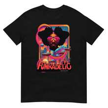 Unisex Retro T-Shirt With Mystic Funk Funkadelic Graphic Design - Black - View 6