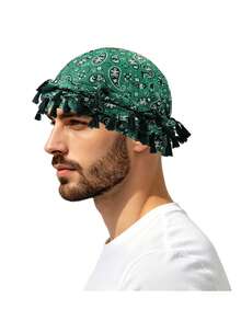 1 chiếc khăn trùm đầu hai lớp kiểu đường phố dành cho nam, họa tiết Paisley. - A - Xem 10
