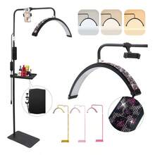 Diamond Design Half Moon LED Eyelash Lamp With Included Tray - Default - View 1