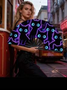 Họa tiết mèo đen neon, màu sắc thời trang, tiện dụng hàng ngày, du lịch, hoạt động ngoài trời, món quà lý tưởng cho Giáng sinh, Halloween, lễ hội, không cần pin. - Nhiều màu - Xem 6
