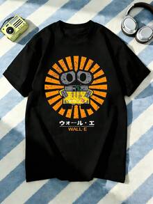 Unisex Black T-Shirt, Printed With A Vibrant Design From The Movie "", Suitable For Casual Wear With Jeans, Showing Individuality, And Is Also An Ideal Gift Option For Couples, Christmas And Valentine's Day. Style, Outdoor Activities, Street Style, Fashionable Fashion, Attractive Climate Summer Clothes Casual Wear Party Set, Perfect For Vacation & Playtime, Great. For Party & Family Vacation, Perfect For Daily Clothing Set & Gift, - 黑色 - 查看 7